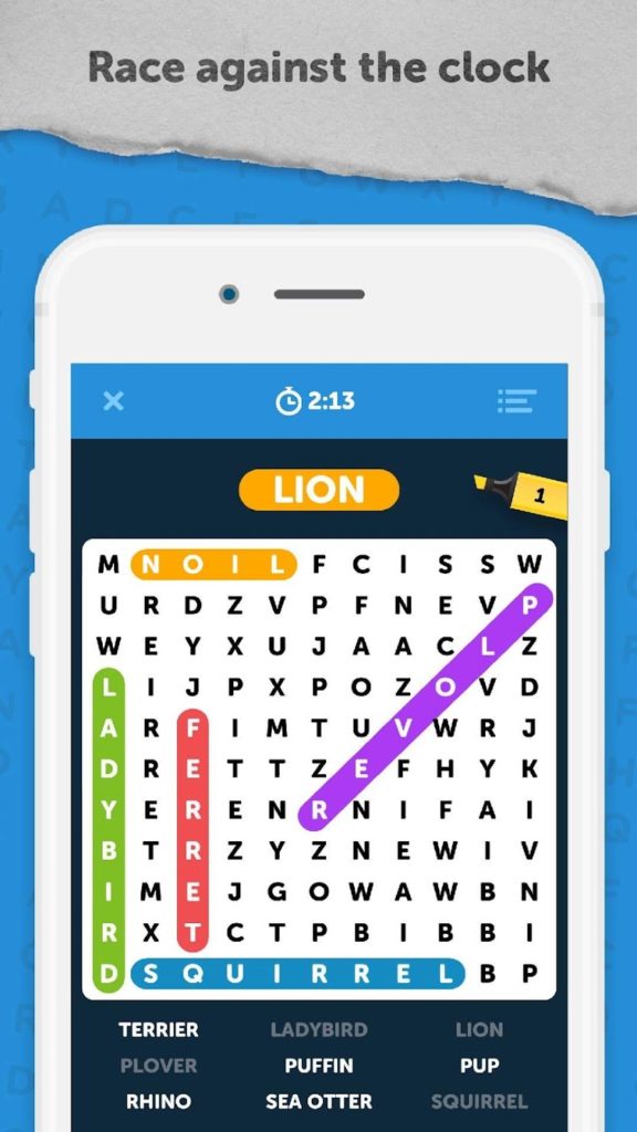 Infinite Word Search Puzzles screen 1