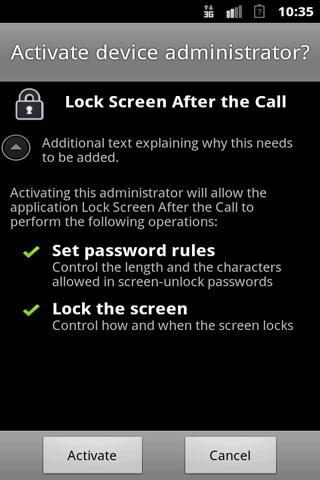 Prevent mistake call screen 1