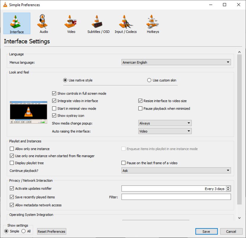 VLC Media Player screen 1