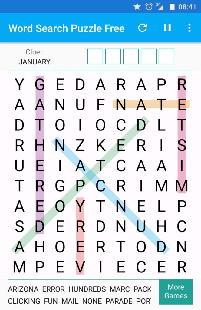 Word Search Puzzles Game screen 1