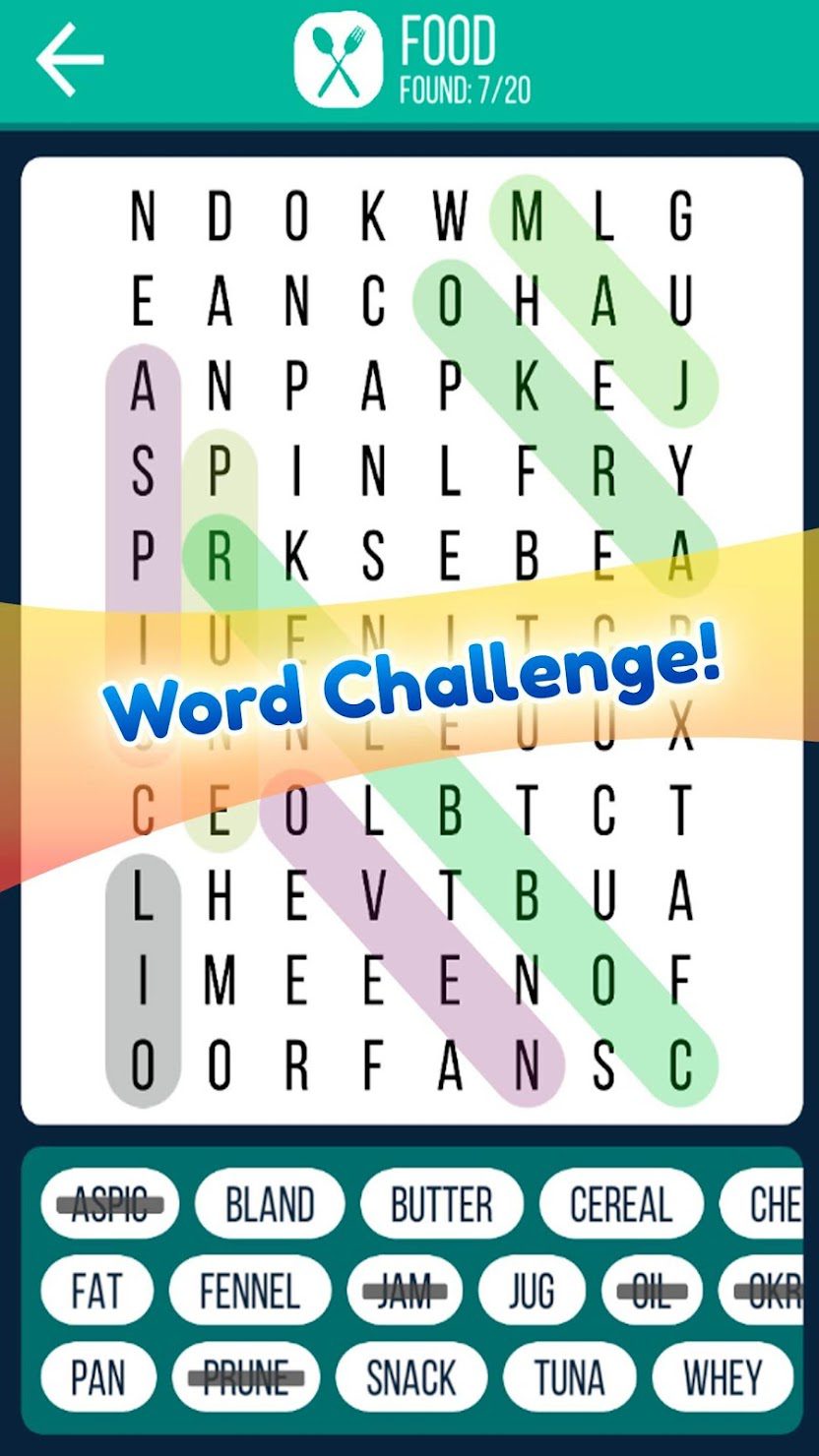 Word Search screen 1