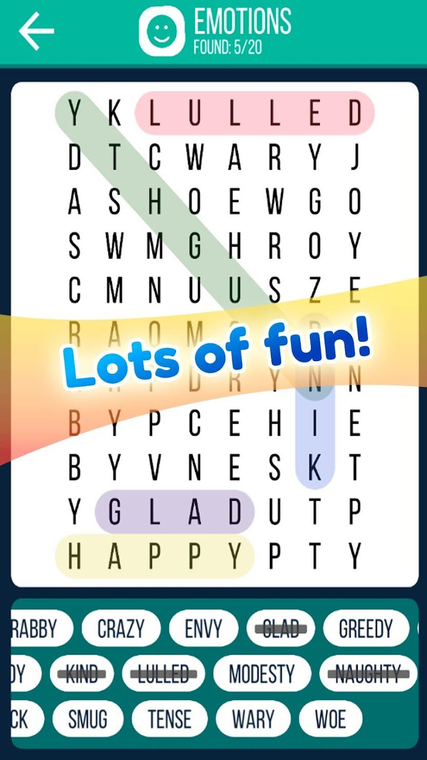 Word Search screen 2