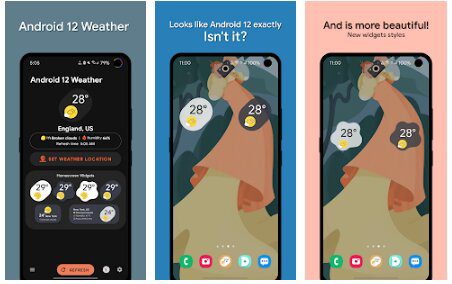 Android 12 Weather Widgets