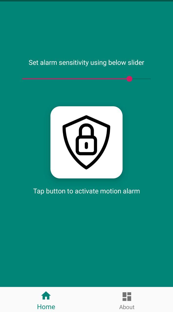 Motion Alarm screen 1