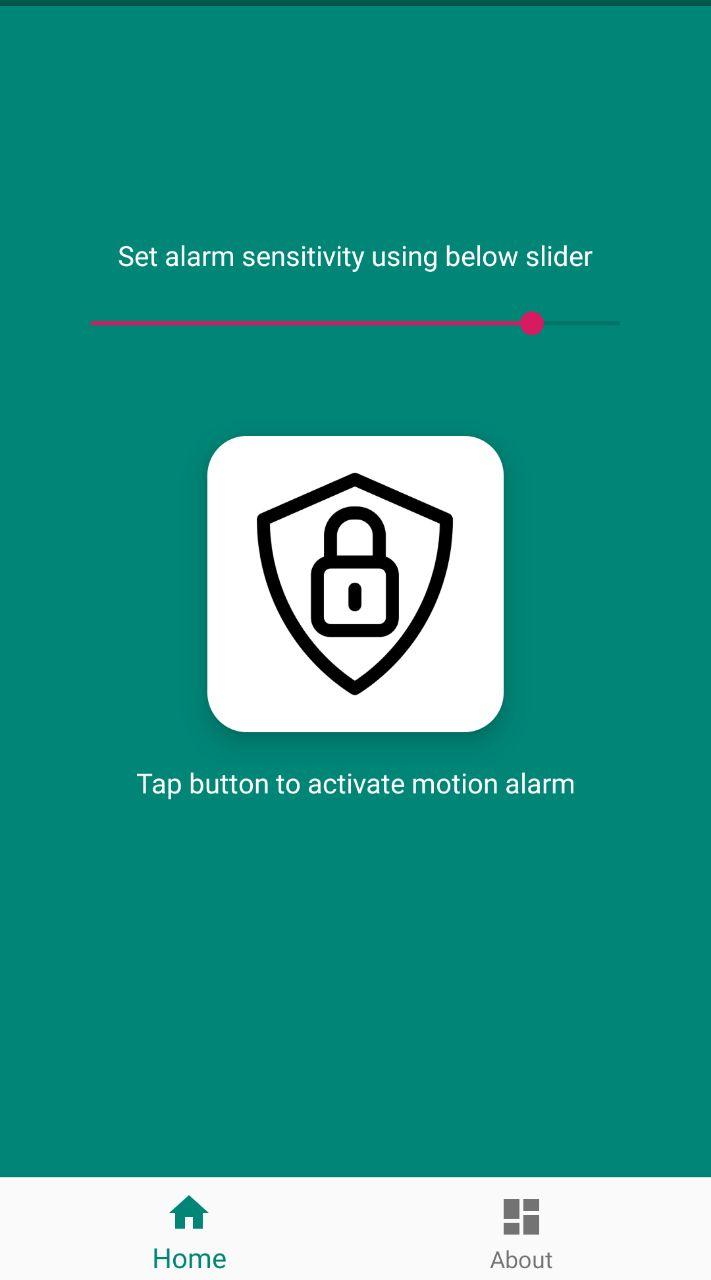 Motion Alarm screen 1