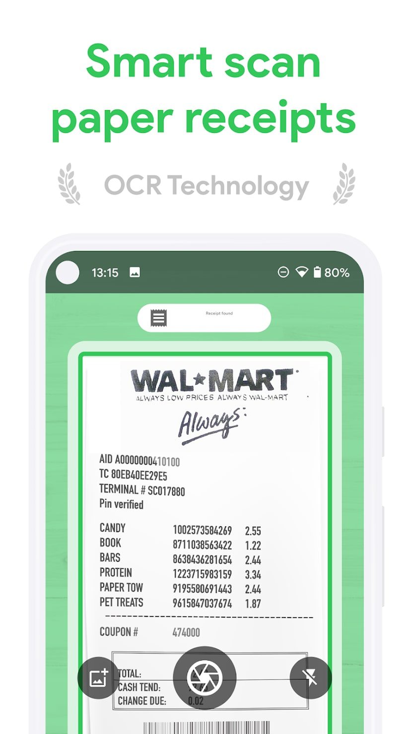 Receipt Scanner & Expense Tracker screen 1