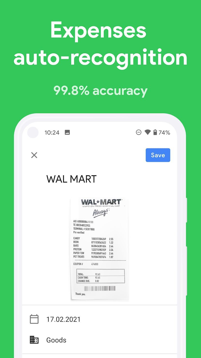 Receipt Scanner & Expense Tracker screen 2