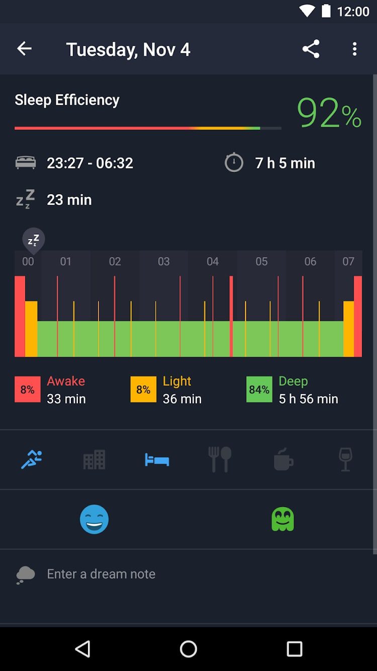 Runtastic Sleep Better screen 1