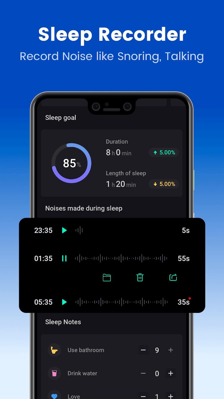 Sleep Monitor screen 2