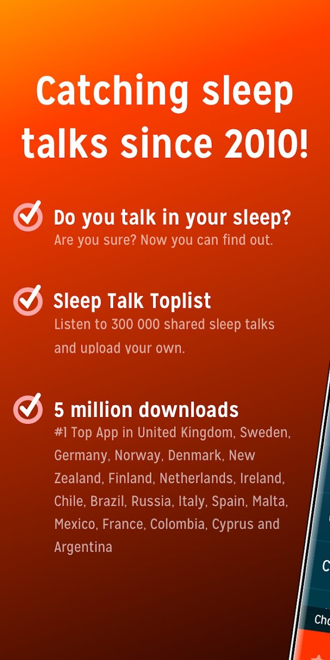 Sleep Talk Recorder screen 1