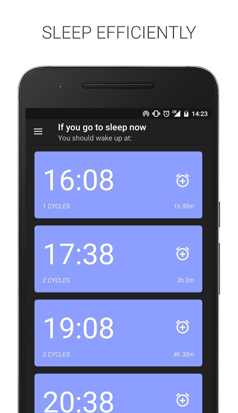 Sleep Time screen 1