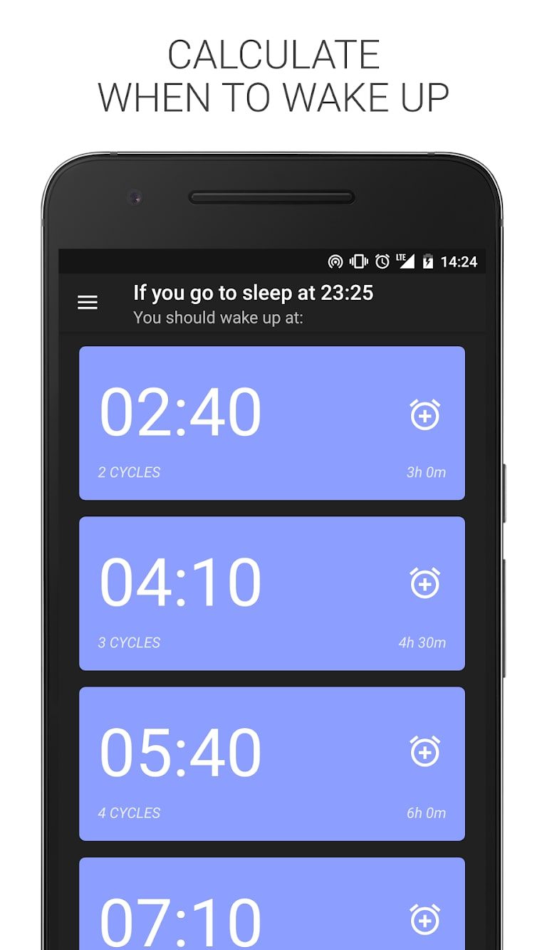 Sleep Time screen 2