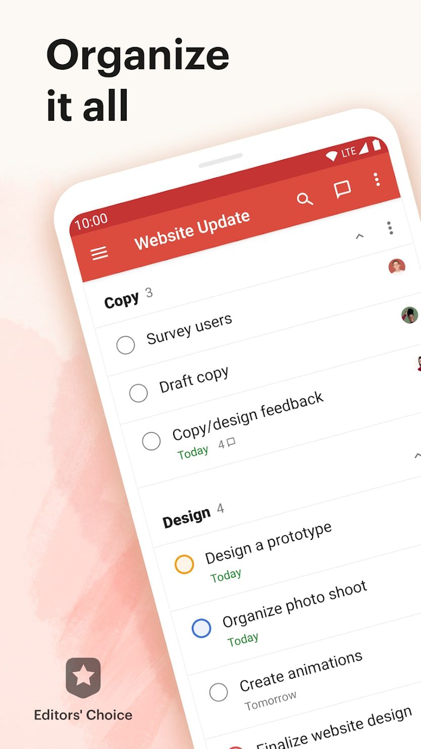 Todoist screen 1