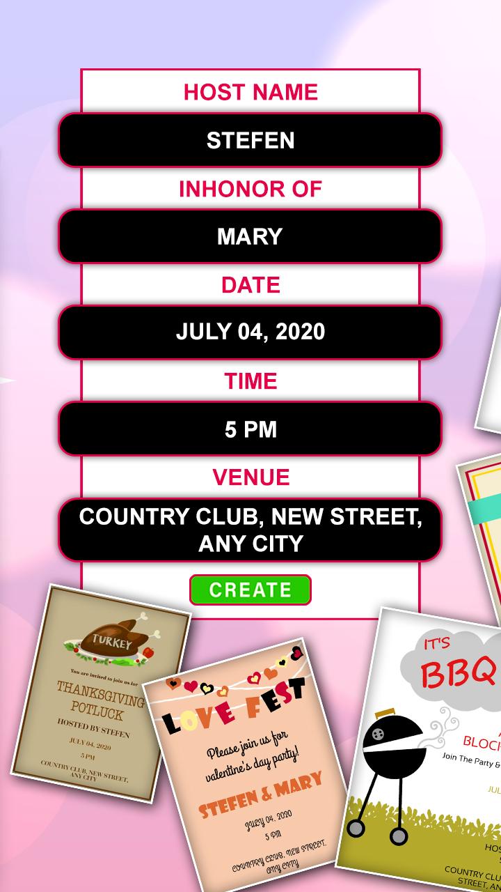 Video Invitation Maker screen 2