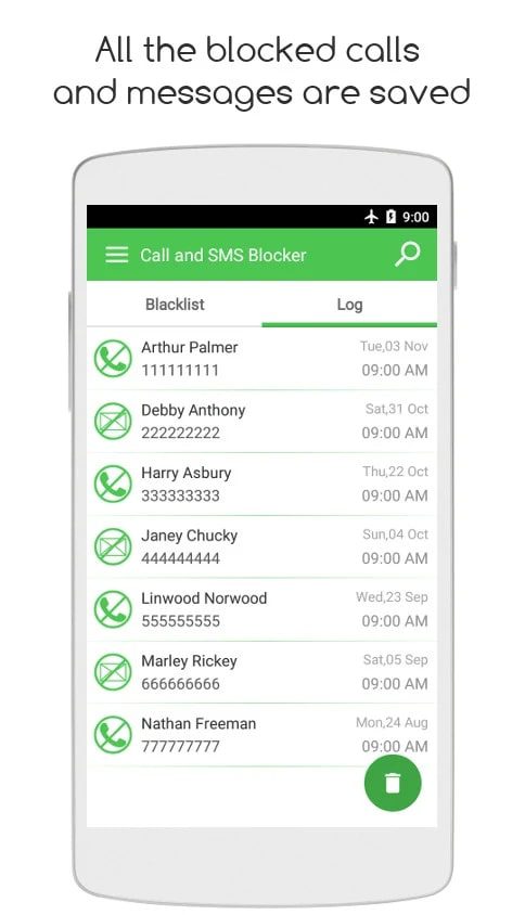 Call Blocker and SMS Blocker screen 2