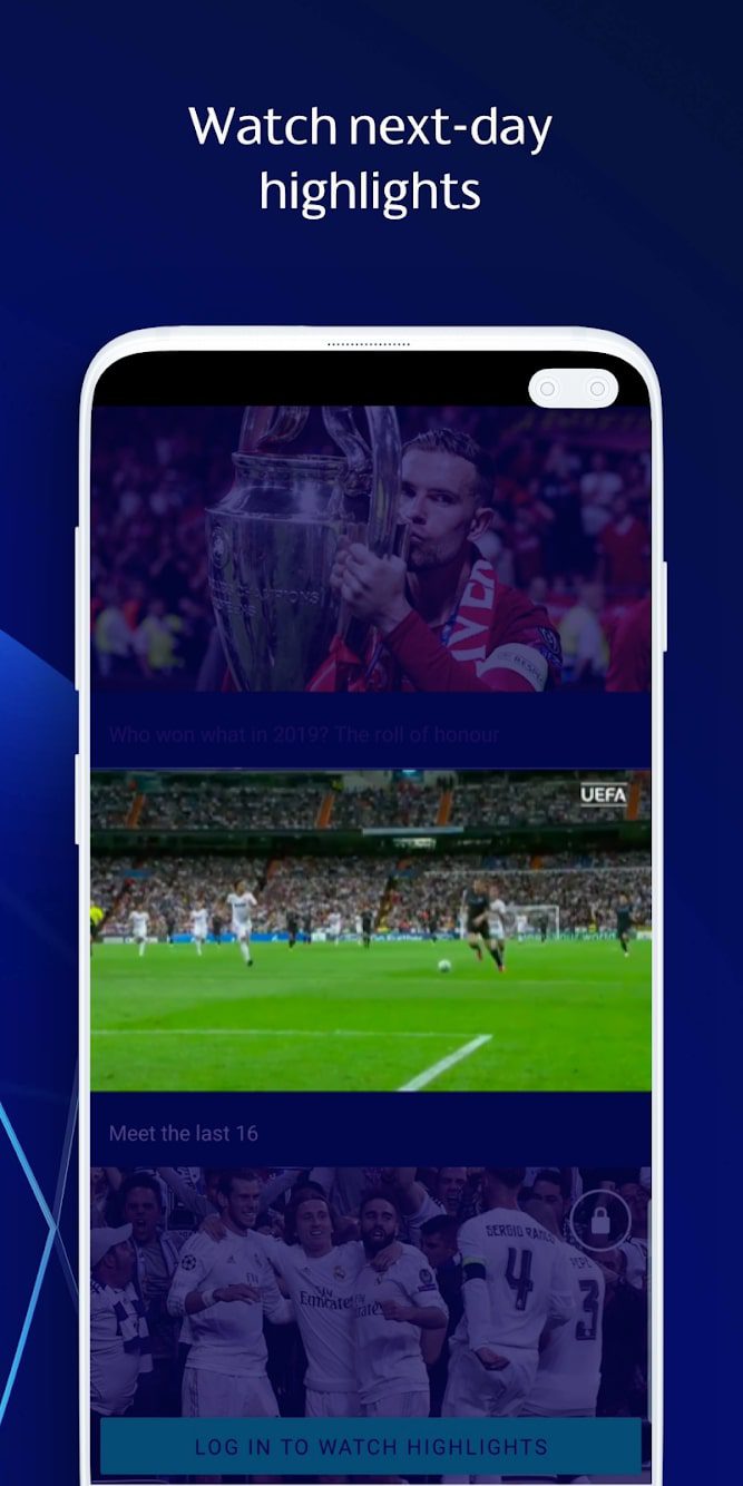 Champions League Official screen 2