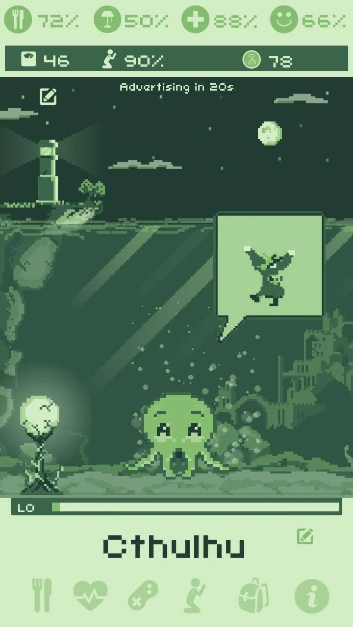 Cthulhu Virtual Pet screen 2