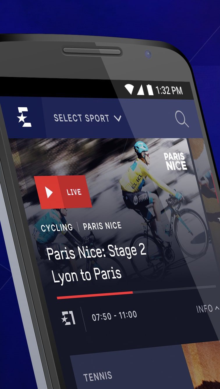 Eurosport Player screen 1