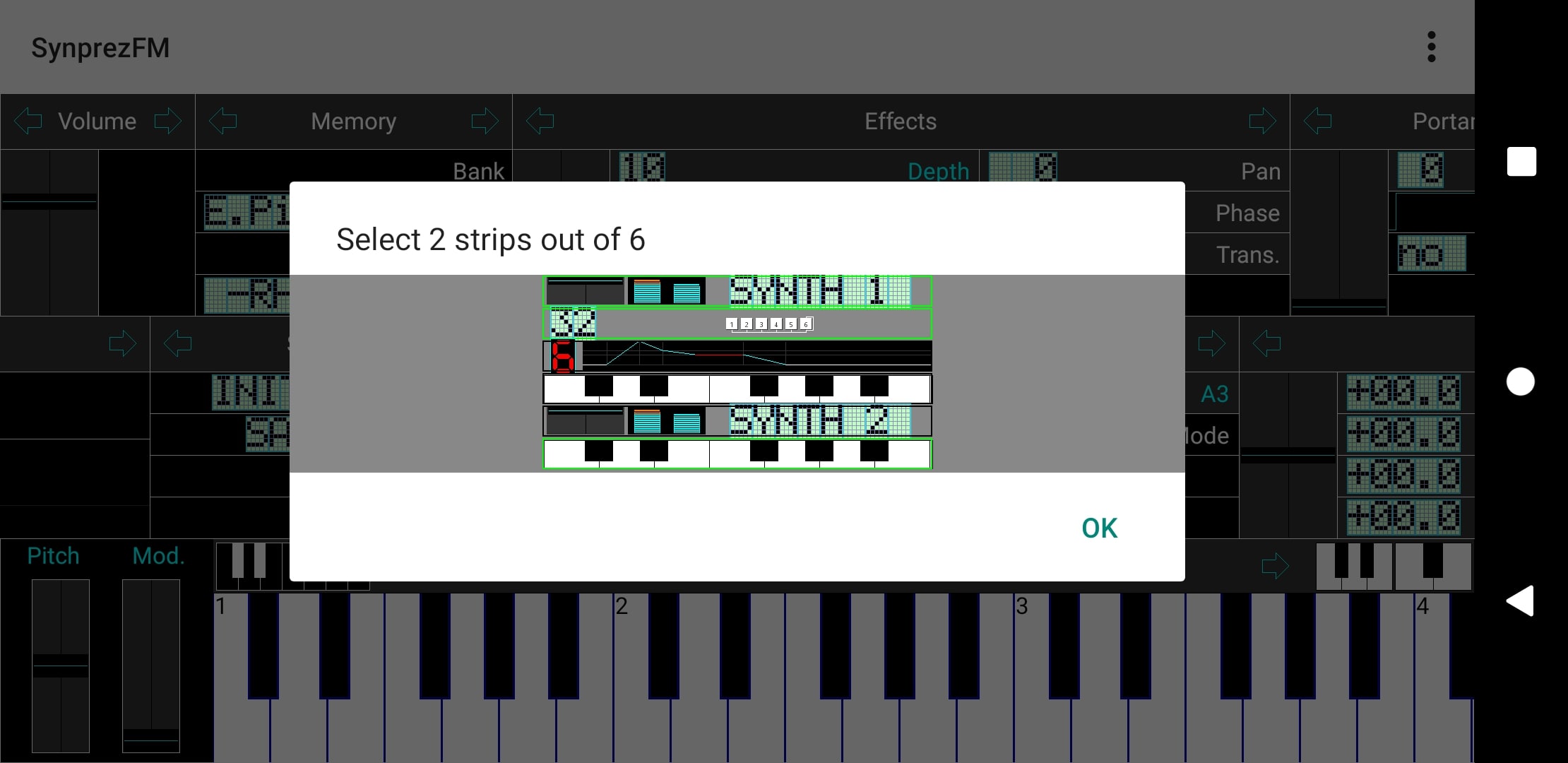 FM Synthesizer screen 4
