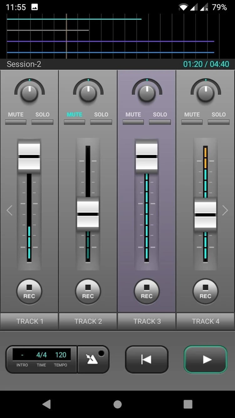 J4T Multitrack Recorder screen 1