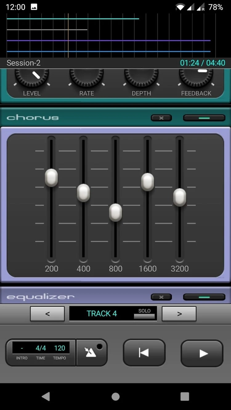 J4T Multitrack Recorder screen 2