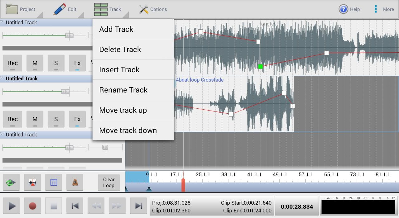 MixPad screen 2