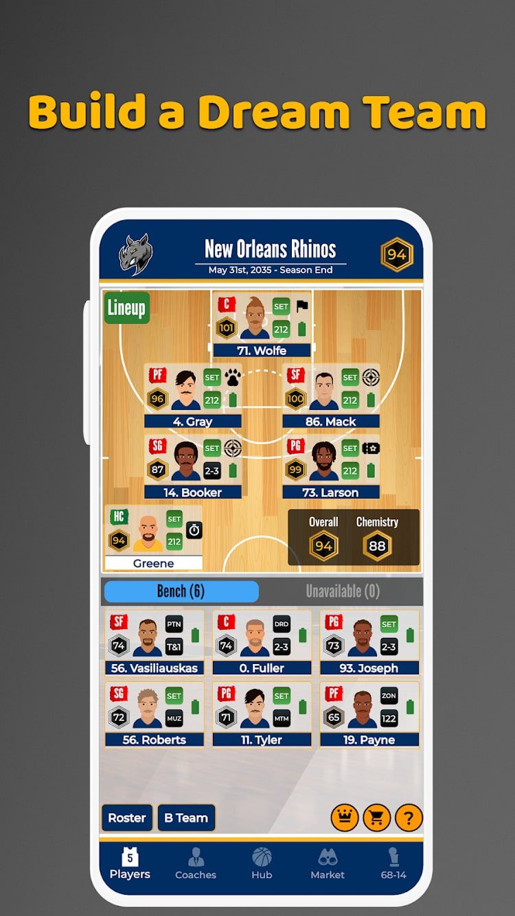 Ultimate Basketball General Manager screen 2