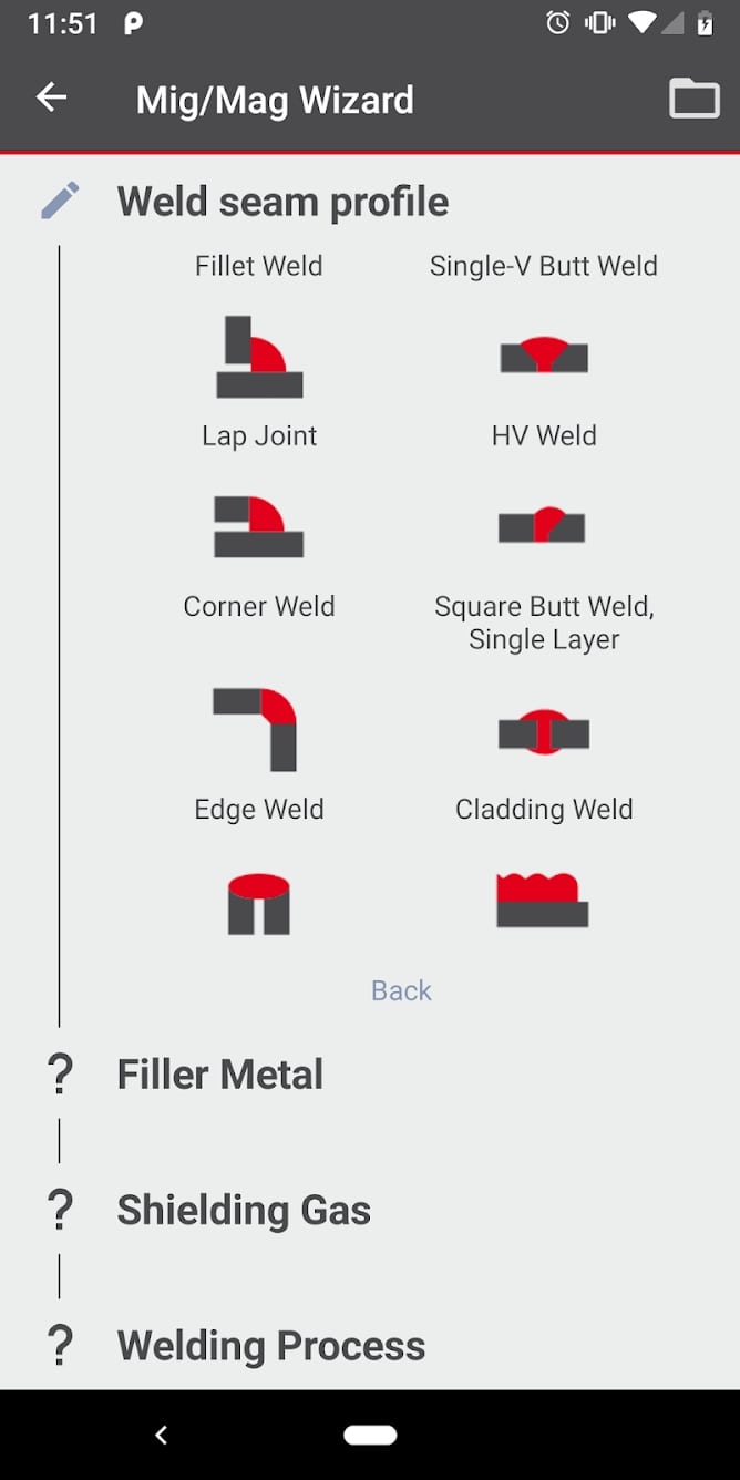 WeldConnect screen 1