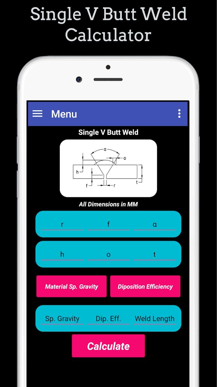 Welding Weight and Cost Calculator screen 2 (1)