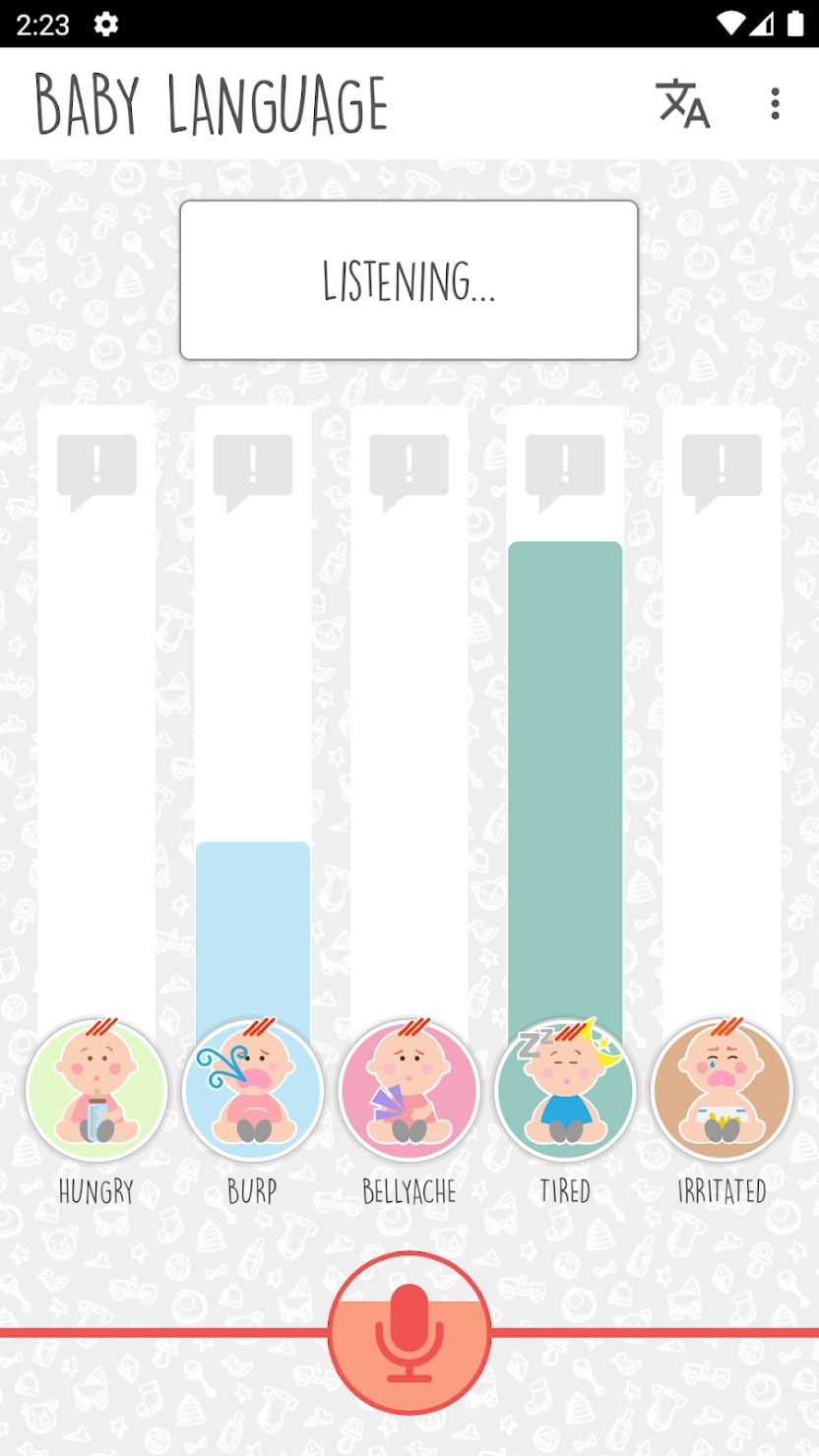 Baby Language screen 1