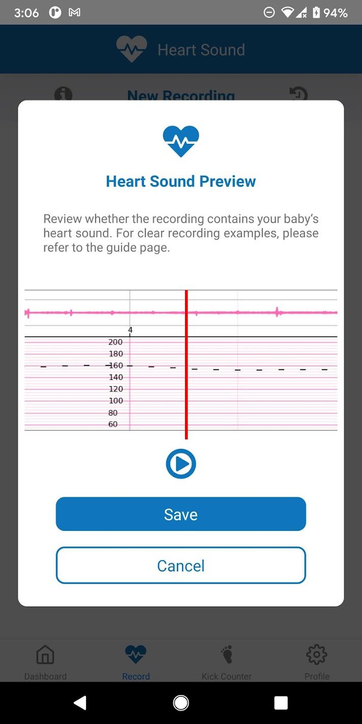 BabyDoppler screen 1