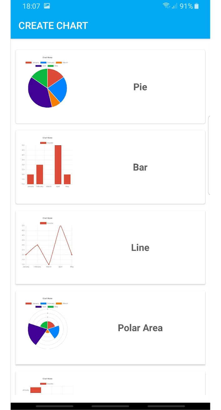 Chart Maker screen 1