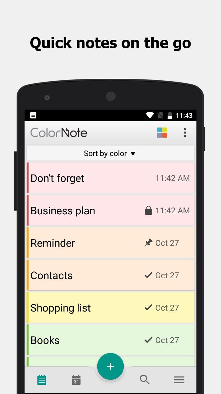 ColorNote screen 1