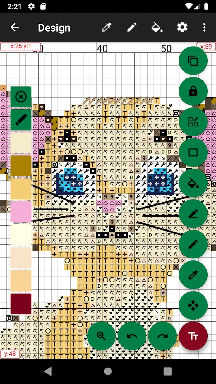 CrossStitch Editor screen 1