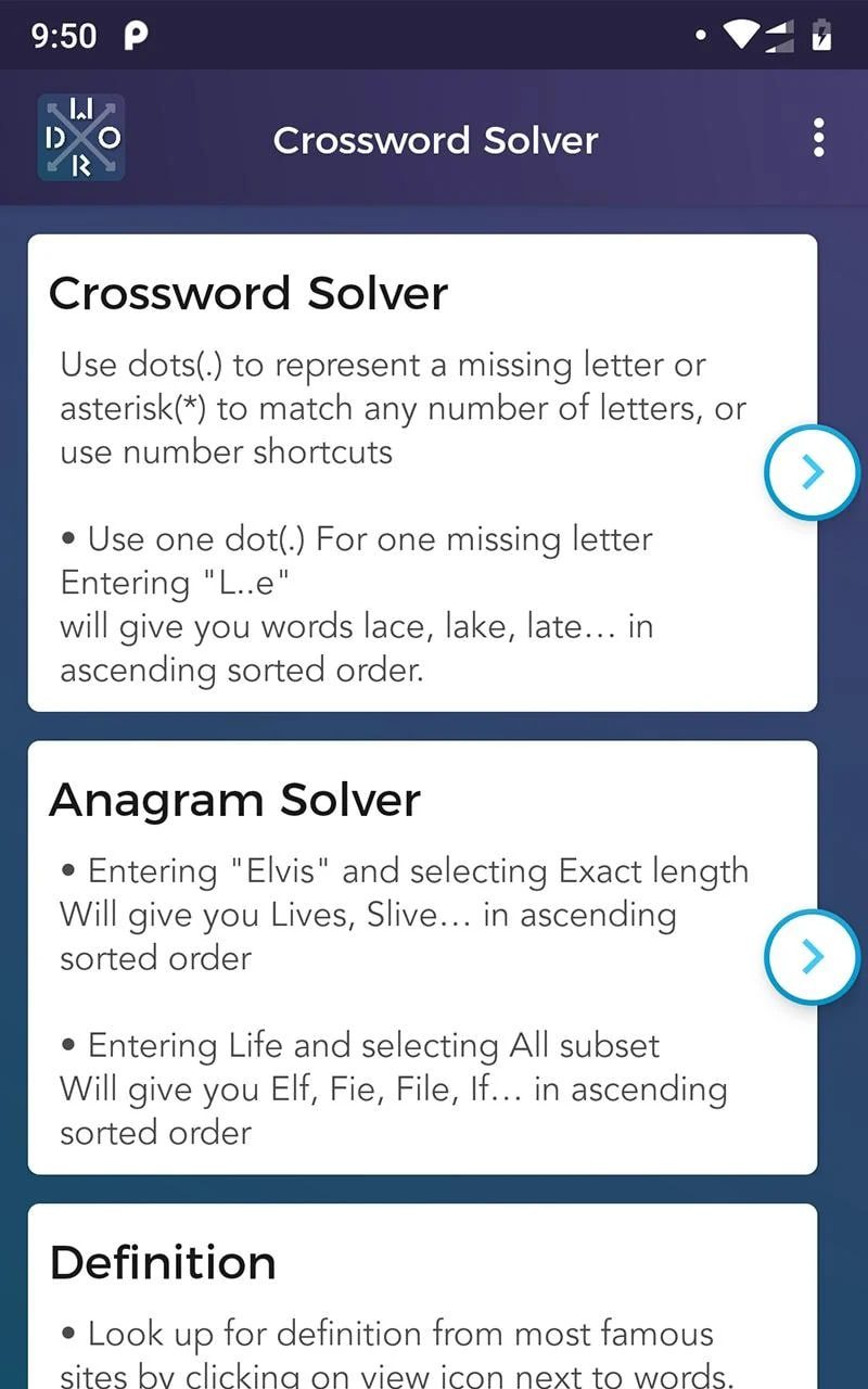 Crossword Solver screen 2