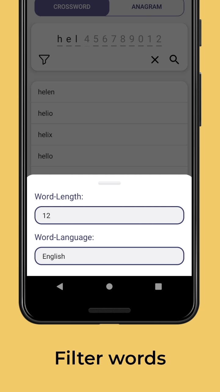 Crossword and Anagram Solver screen 2