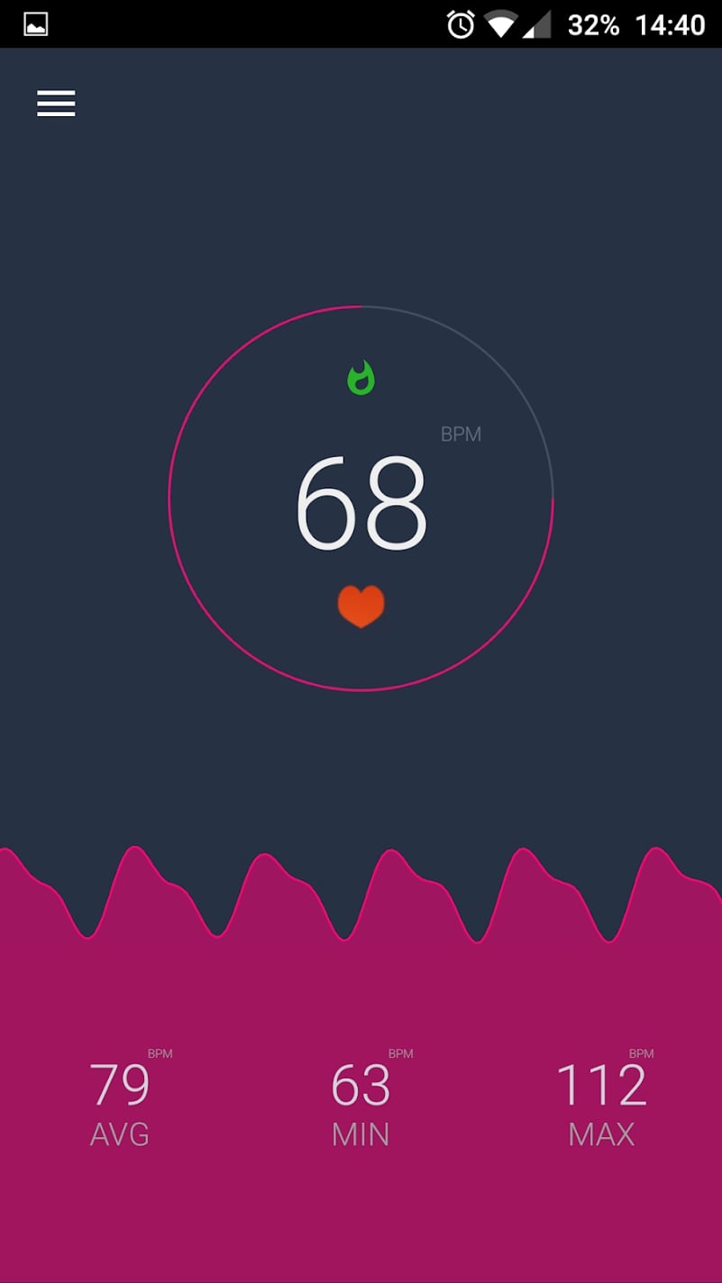Heart Rate Monitor screen 1