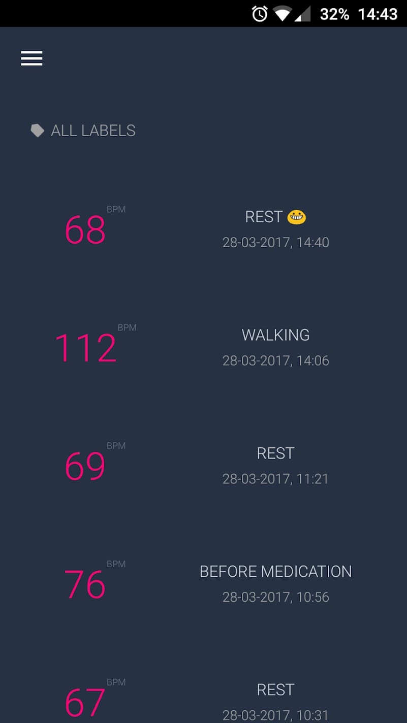 Heart Rate Monitor screen 2