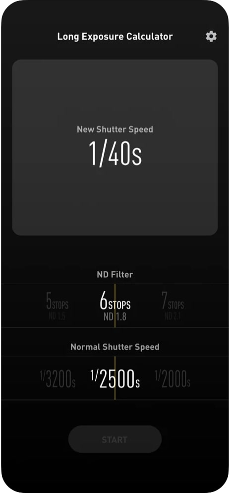 Long Exposure Calculator screen 1