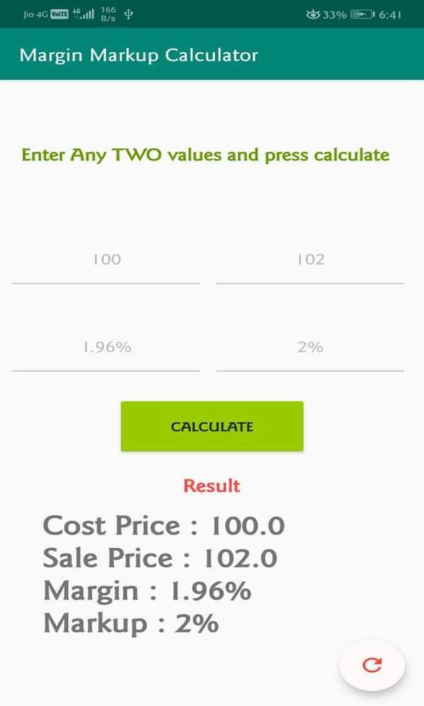 Margin Markup Calculator screen 2 1