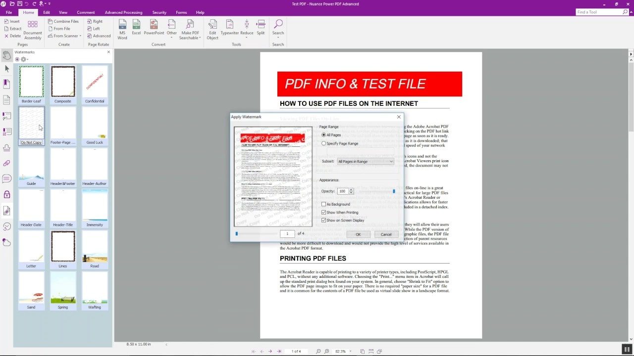 Nuance Power PDF screen 1