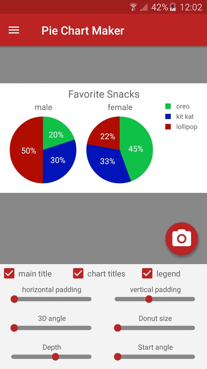 Pie Chart Maker screen 1