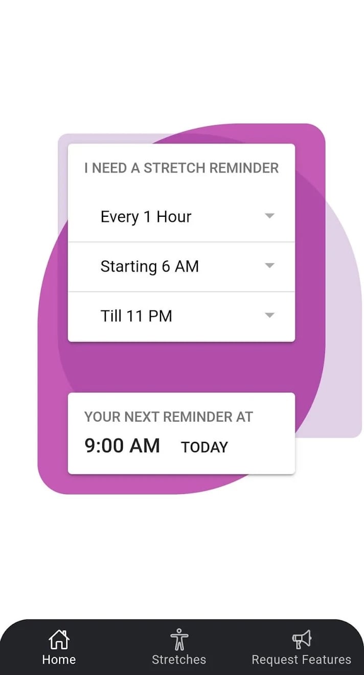Stretch Reminder screen 1