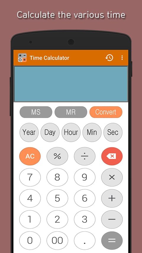 Time Calculator screen 1
