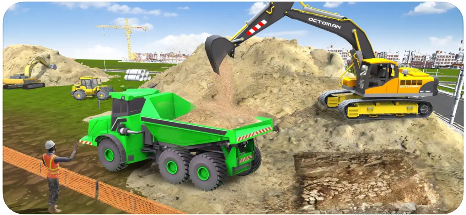 Construction Excavator Game 3d1