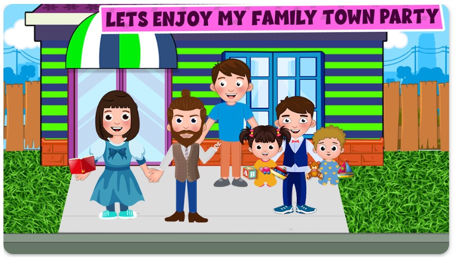 My Family Town Playhouse Party1